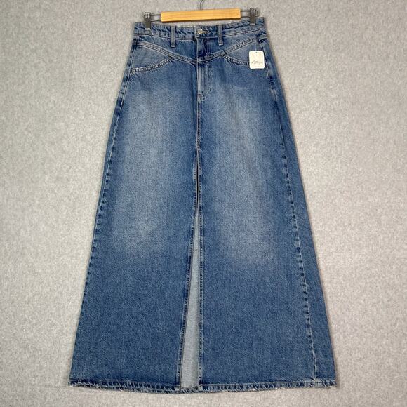 Free People We The Free Size 4 Come As You Are Denim Maxi Skirt in Sapphire Blue - Picture 2 of 10